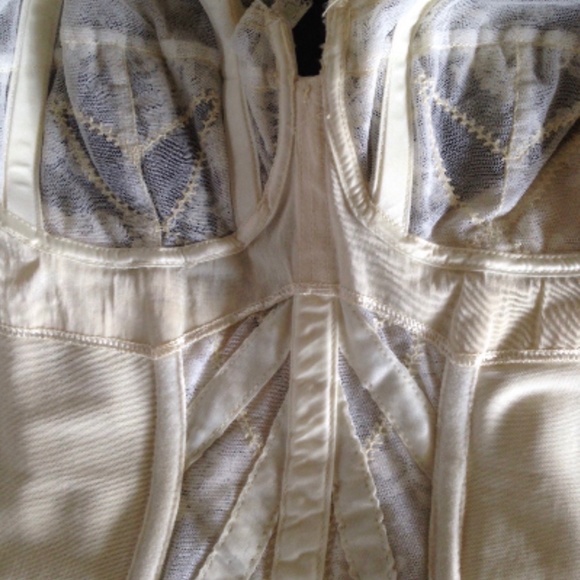 Corde de Paris Open Btm French Lace Girdle Corset. Vintage full length Girdle. - Picture 10 of 13
